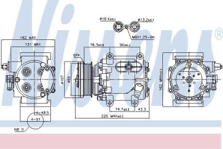 Компресор кондицiонера NISSENS 89239
