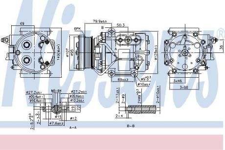 Компресор кондицiонера NISSENS 89240