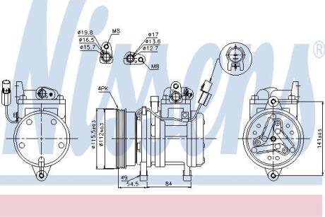 Компресор кондицiонера NISSENS 89255