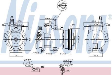 Компресор кондицiонера NISSENS 89279