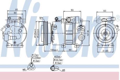 Компресор кондицiонера NISSENS 89292