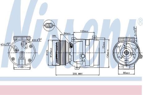 Компресор кондиціонера NISSAN/OPEL/RENAULT NISSENS 89435