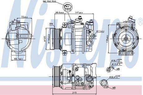 Компресор кондицiонера NISSENS 89520