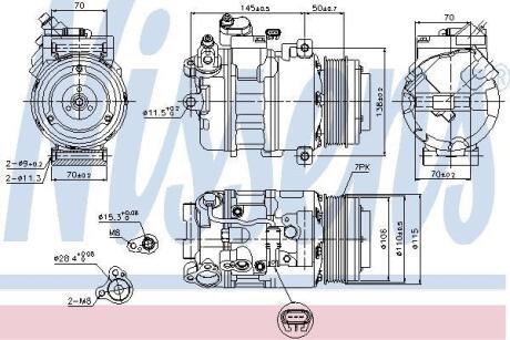 Компресор кондицiонера NISSENS 89574