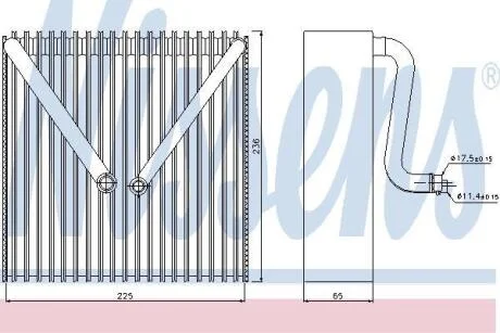 Випарник кондицiонера NISSENS 92191