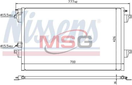 Радiатор кондицiонера NISSENS 940153