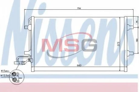 Конденсатор кондиціонера VOLVO S40 II (2004) NISSENS 940154