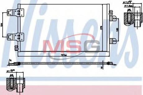 Радiатор кондицiонера NISSENS 940186