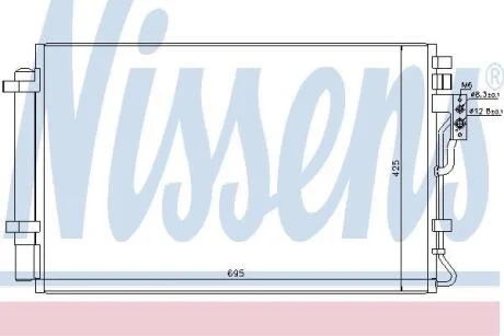 Конденсор (радіатор кондиціонера) NISSENS 940216