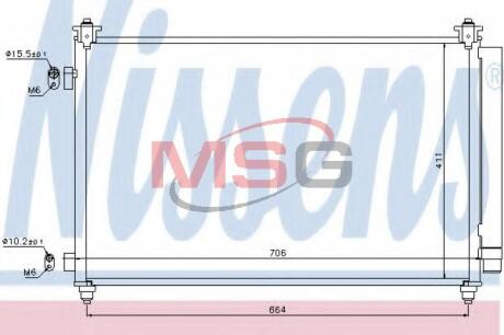 Радiатор кондицiонера NISSENS 940253