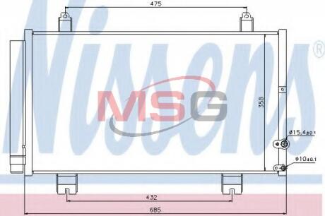 Радiатор кондицiонера NISSENS 940261