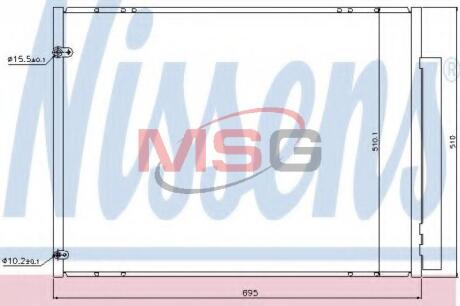 Радiатор кондицiонера NISSENS 940298