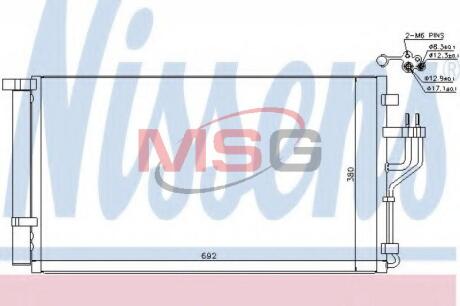 Радiатор кондицiонера NISSENS 940351