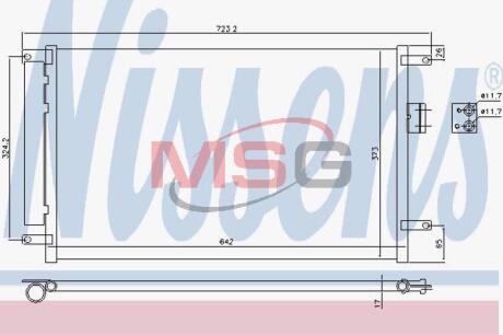 Радiатор кондицiонера NISSENS 940424