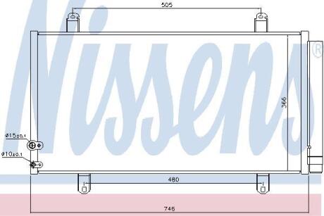 Конденсатор кондиціонера TOYOTA CAMRY (XV5) (11-) NISSENS 940443