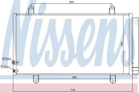 Конденсатор кондиціонера TOYOTA CAMRY (XV5) (11-) NISSENS 940443