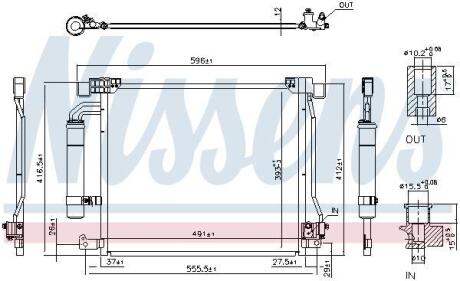 Радiатор кондицiонера NISSENS 940555