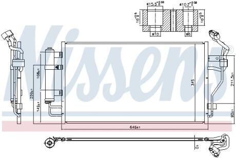 Радiатор кондицiонера NISSENS 940583