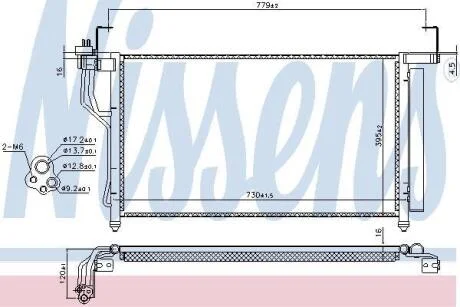 Конденсатор кондиціонера HYUNDAI H1 NISSENS 940632