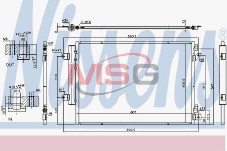 Радiатор кондицiонера NISSENS 940676