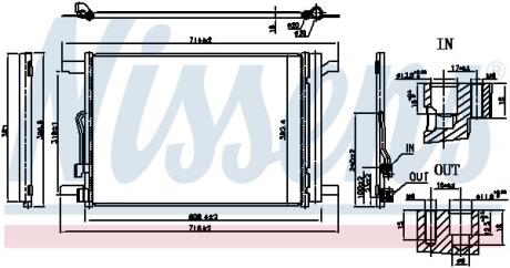 Конденсер кондиціонера VW Caddy 2.0D 20- NISSENS 940834