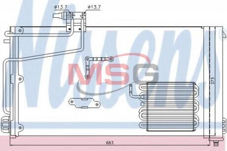 Радiатор кондицiонера NISSENS 94545