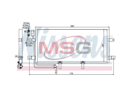 Радiатор кондицiонера NISSENS 94834