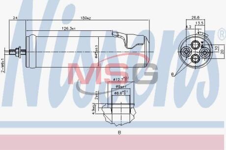 Осушувач кондицiонера NISSENS 95565