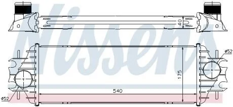 Радіатор охолодження повітря (Интеркулер) NISSENS 96762