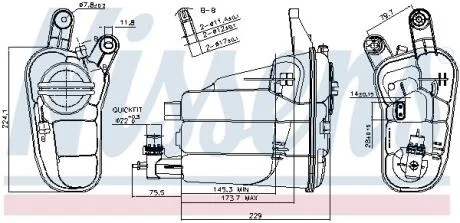 Розширювальний бак NISSENS 996128