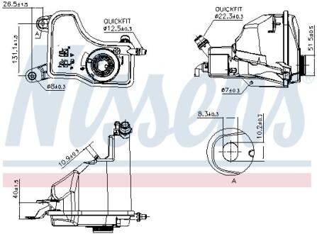 Бачок розширювальний з кришкою BMW NISSENS 996153