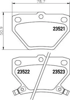 Колодки гальмівні дискові задні Toyota Yaris, Corolla 1.3, 1.4, 1.5, 1.6 (01-05) NISSHINBO NP1032