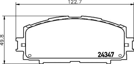 Колодки гальмівні дискові передние Toyota Prius Hybrid 1.8 (09-), Yaris 1.6 (08-13) NISSHINBO NP1053