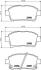 Колодки гальмівні дискові передні Toyota Corolla 1.5, 1.8 (02-07),Yaris 1.0, 1.3, 1.5, 1.8 (99-05) NISSHINBO NP1054 (фото 1)