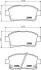 Колодки гальмівні дискові передні Toyota Corolla 1.5, 1.8 (02-07),Yaris 1.0, 1.3, 1.5, 1.8 (99-05) NISSHINBO NP1054 (фото 1)
