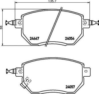 Колодки гальмівні дискові передние Nissan Murano, Qashqai 2.5, 3.5 (07-) NISSHINBO NP2024