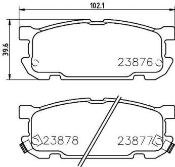 Колодки гальмівні дискові задні Mazda MX-5 1.8 (00-05) NISSHINBO NP5027