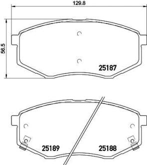 Колодки гальмівні дискові передние Hyundai i20 1.4, 1.6 (10-) NISSHINBO NP6039