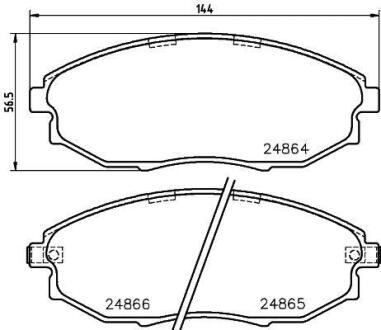 Колодки гальмівні дискові передние Chevrolet Epica 2.0 2.5 (06-) NISSHINBO NP6077