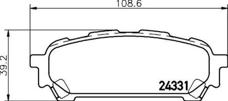 Колодки гальмівні дискові задні Subaru Forester, Impreza 2.0, 2.2, 2.5 (02-) NISSHINBO NP7009