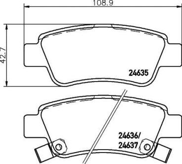 Колодки гальмівні дискові задні Honda CR-V III 2.0, 2.2, 2.4 (06-) NISSHINBO NP8014