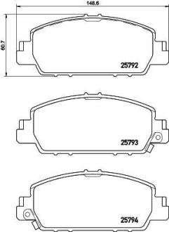 Колодки гальмівні дискові передние Honda IX 2.4 (13-) NISSHINBO NP8026