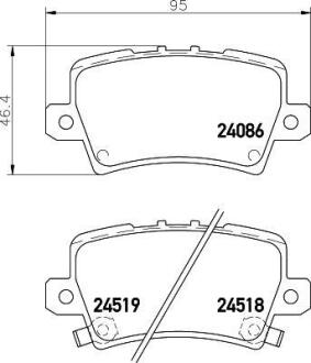 Колодки гальмівні дискові задні Honda Civic VIII 1.4, 1.6, 1.8, 2.0 (05-) NISSHINBO NP8039