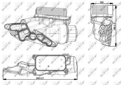 Радіатор масляний NRF 31351