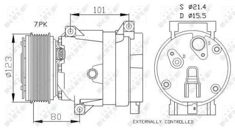 Компресор кондиціонера NRF 32872