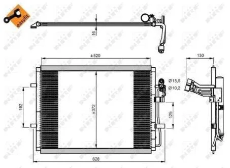 Радіатор кондиціонера NRF 350207