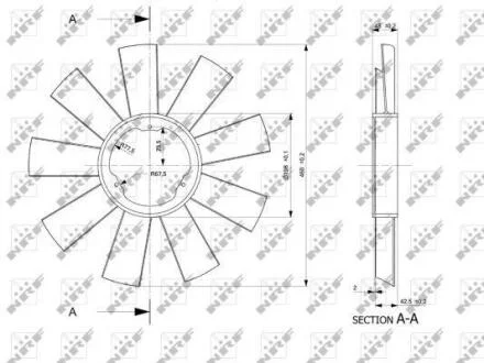 Крильчатка вентилятора NRF 49812