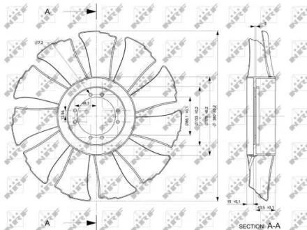 Крильчатка вентилятора NRF 49846