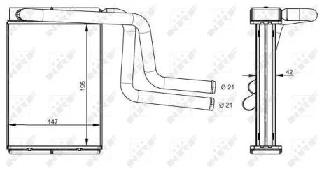 Радіатор пічки NRF 54330