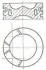 Поршень з кільцями PSA 85,0 DW10UTED4 2.0HDi 16V 2003- NURAL 87-114700-40 (фото 1)